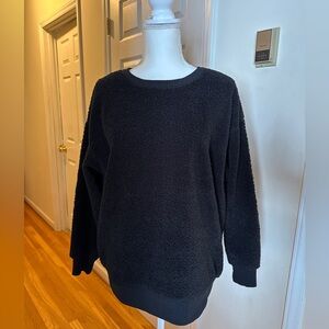 A New Day black fuzzy pullover size large.
